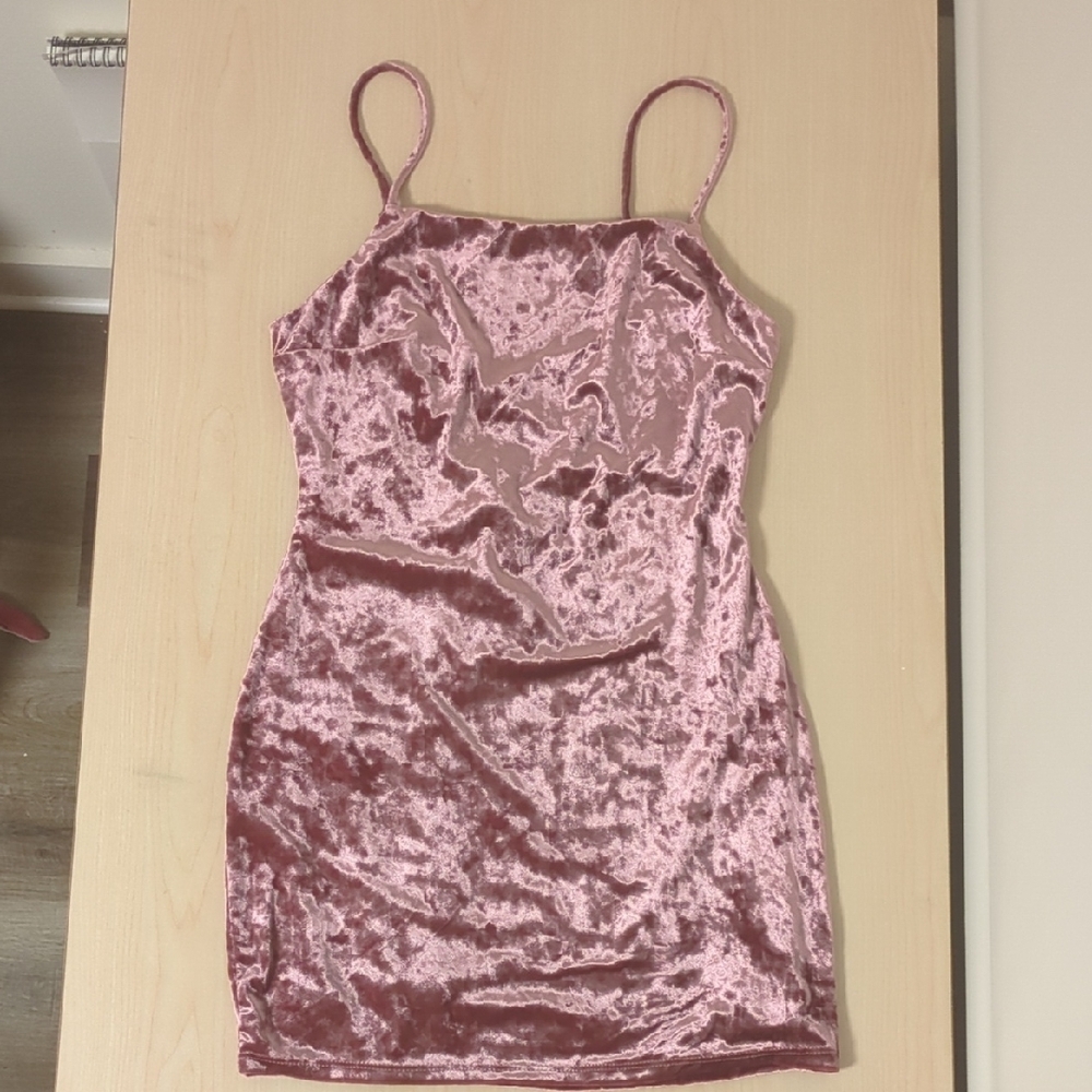 NEW - Urban Outfitters Velvet Pink Dress